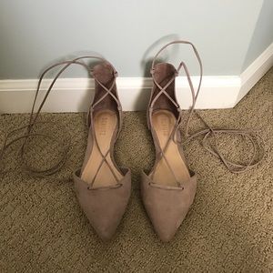 SCHUTZ Wrap Up Pointed Toe Flats